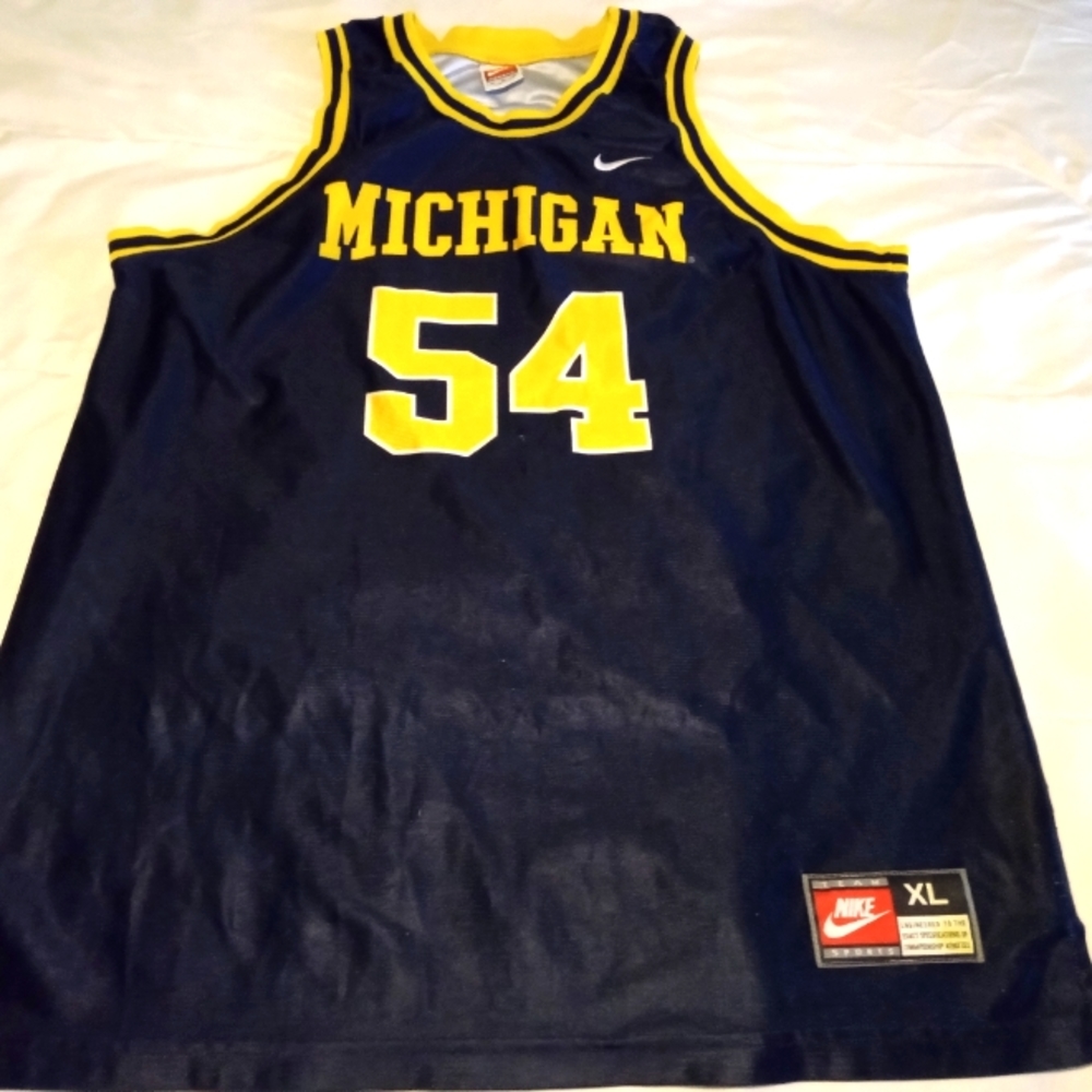 🔥#54 Tractor Traylor Michigan Wolverines Nike Basketball Jersey🔥